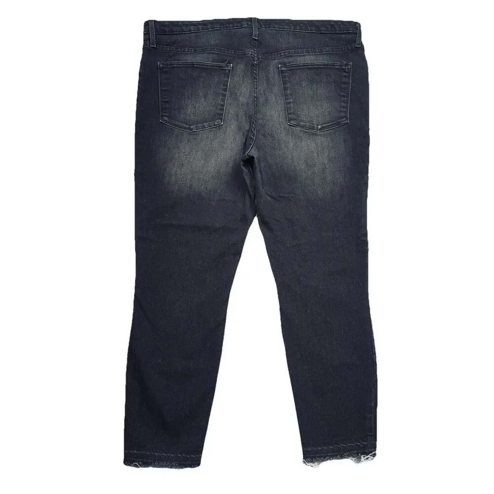 Mossimo High Rise Jegging Crop Jeans Plus 18 (38x24.5) Black Denim Stretch Women